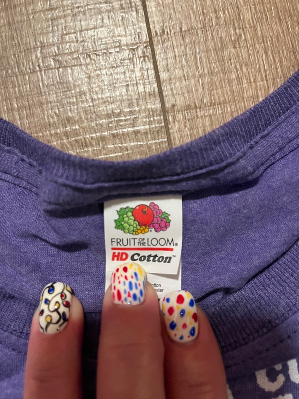 Fruit of the Loom Women’sPurple Short Sleeve Tee Children’s Book Day XL - Picture 2 of 5